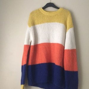 Oversized color block sweater